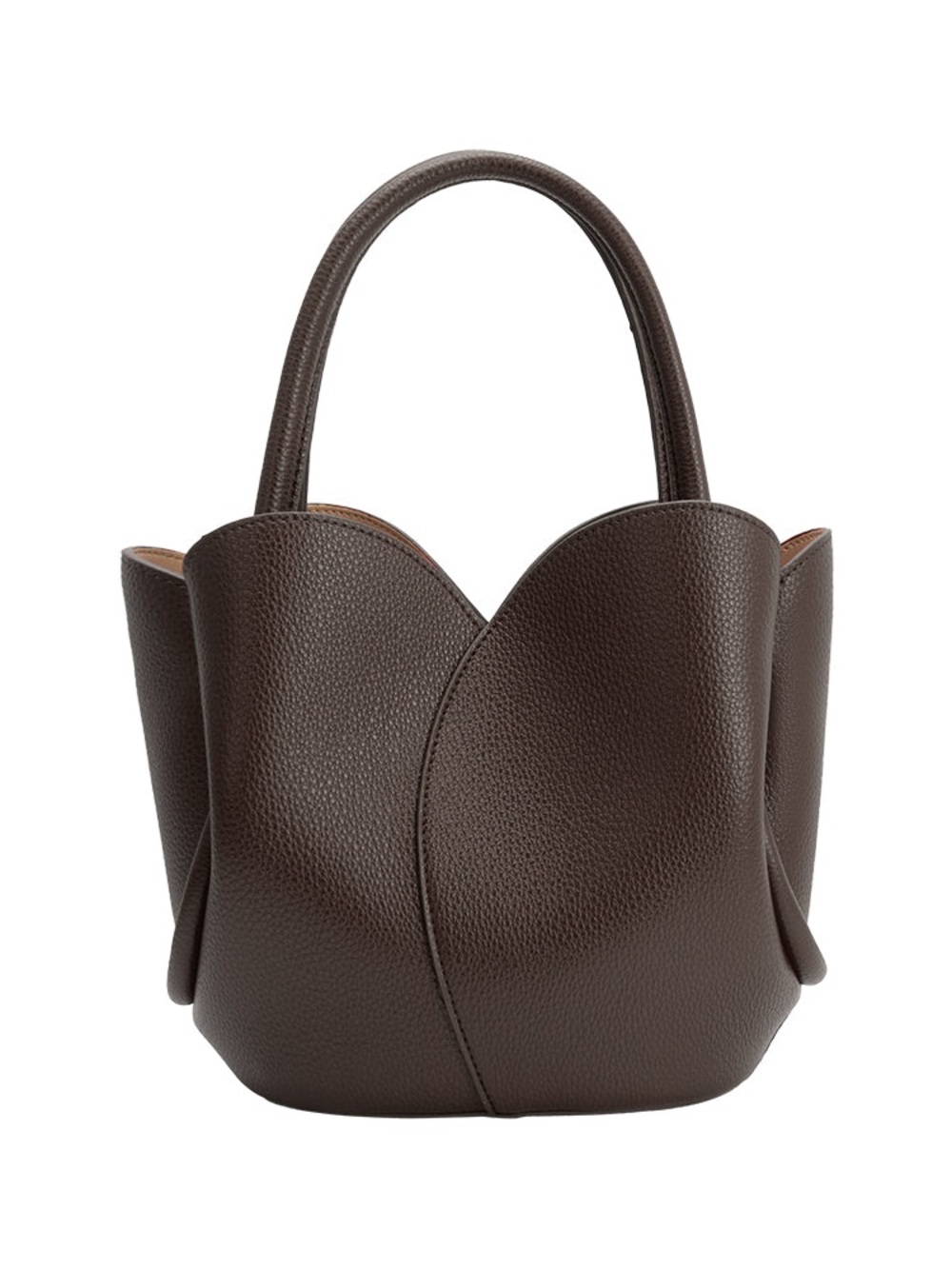 Melie Bianco Tulip Chocolate Recycled Vegan Top Handle Bag NWT